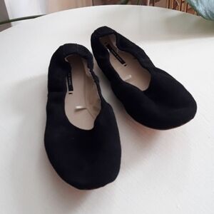 ZARA Leather Ballerina Foldable Flats 100% Goat Leather